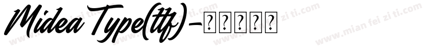 Midea Type(ttf)字体转换